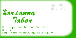 marianna tabor business card